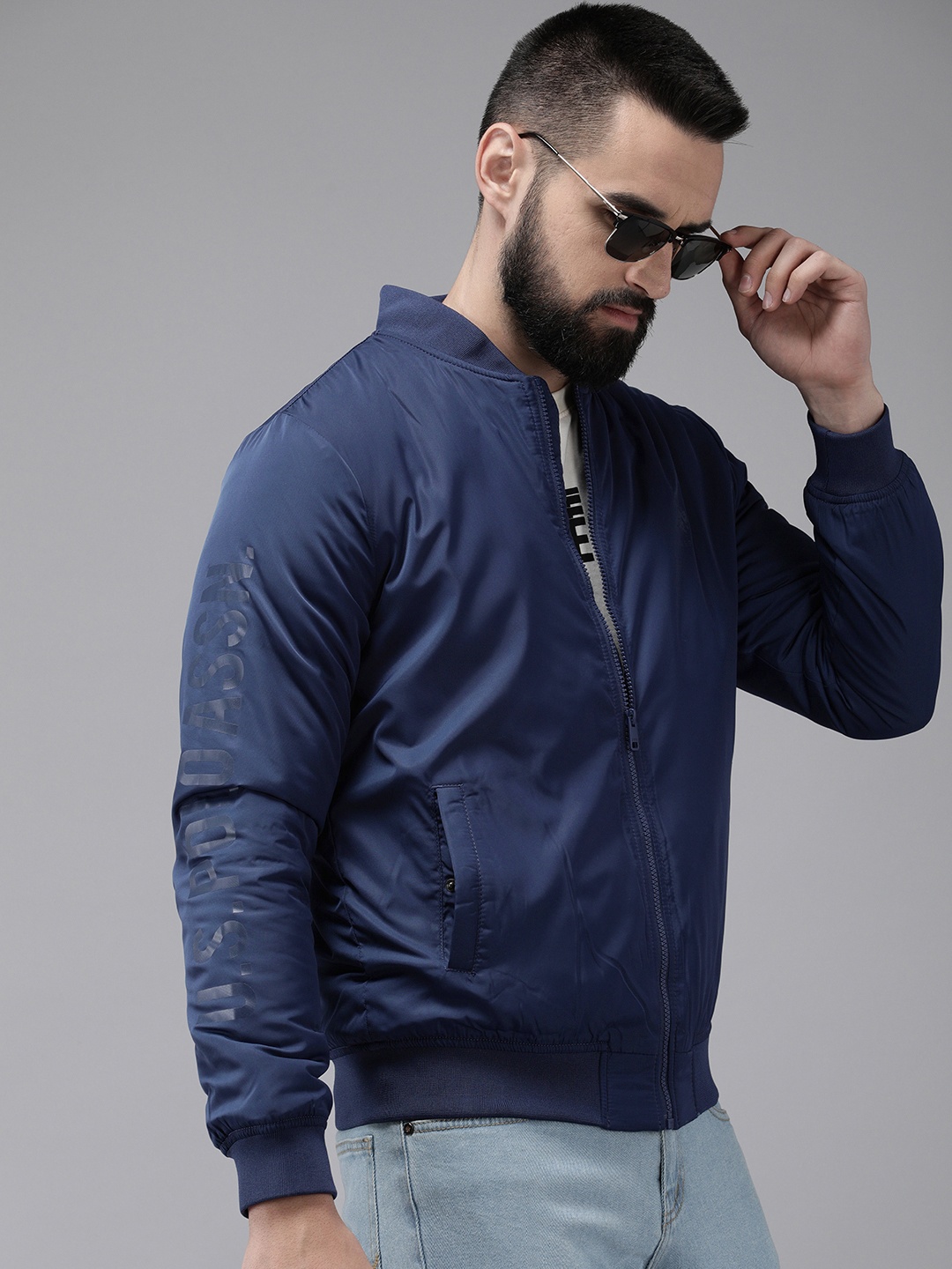 

U.S. Polo Assn. Denim Co. Light Weight Bomber Jacket, Navy blue