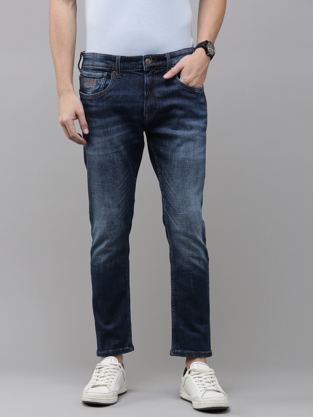 

U.S. Polo Assn. Denim Co. Men Regular Fit Heavy Fade Stretchable Jeans, Blue