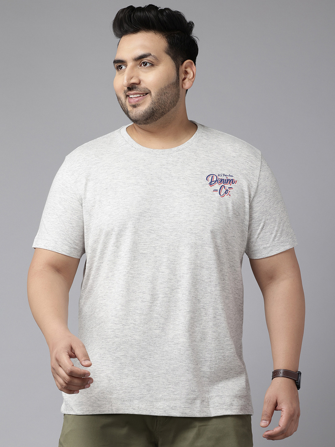 

U.S. Polo Assn. Denim Co. Plus Size T-shirt, Grey melange
