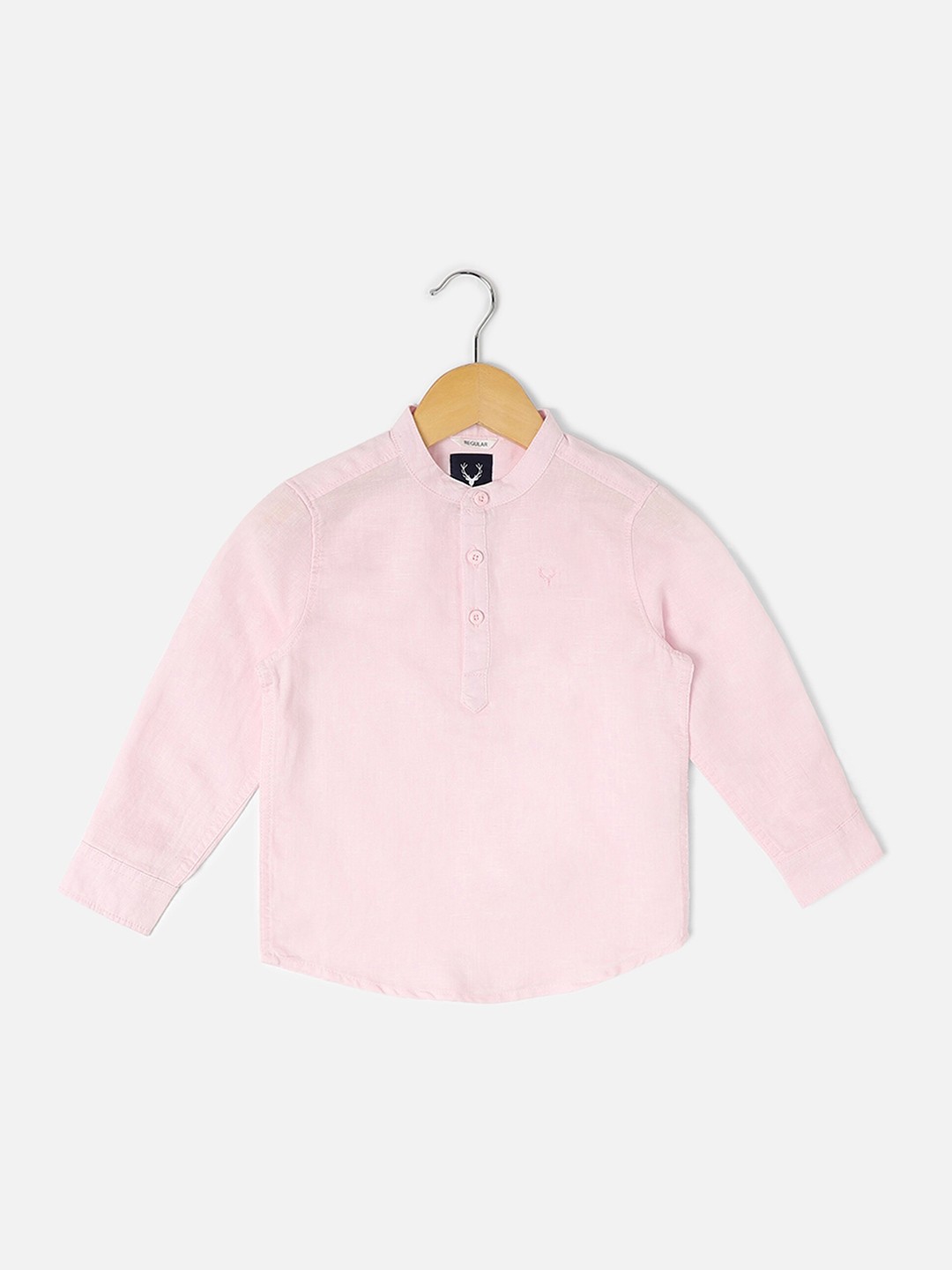 

Allen Solly Junior Boys Band Collar Opaque Cotton Casual Shirt, Pink