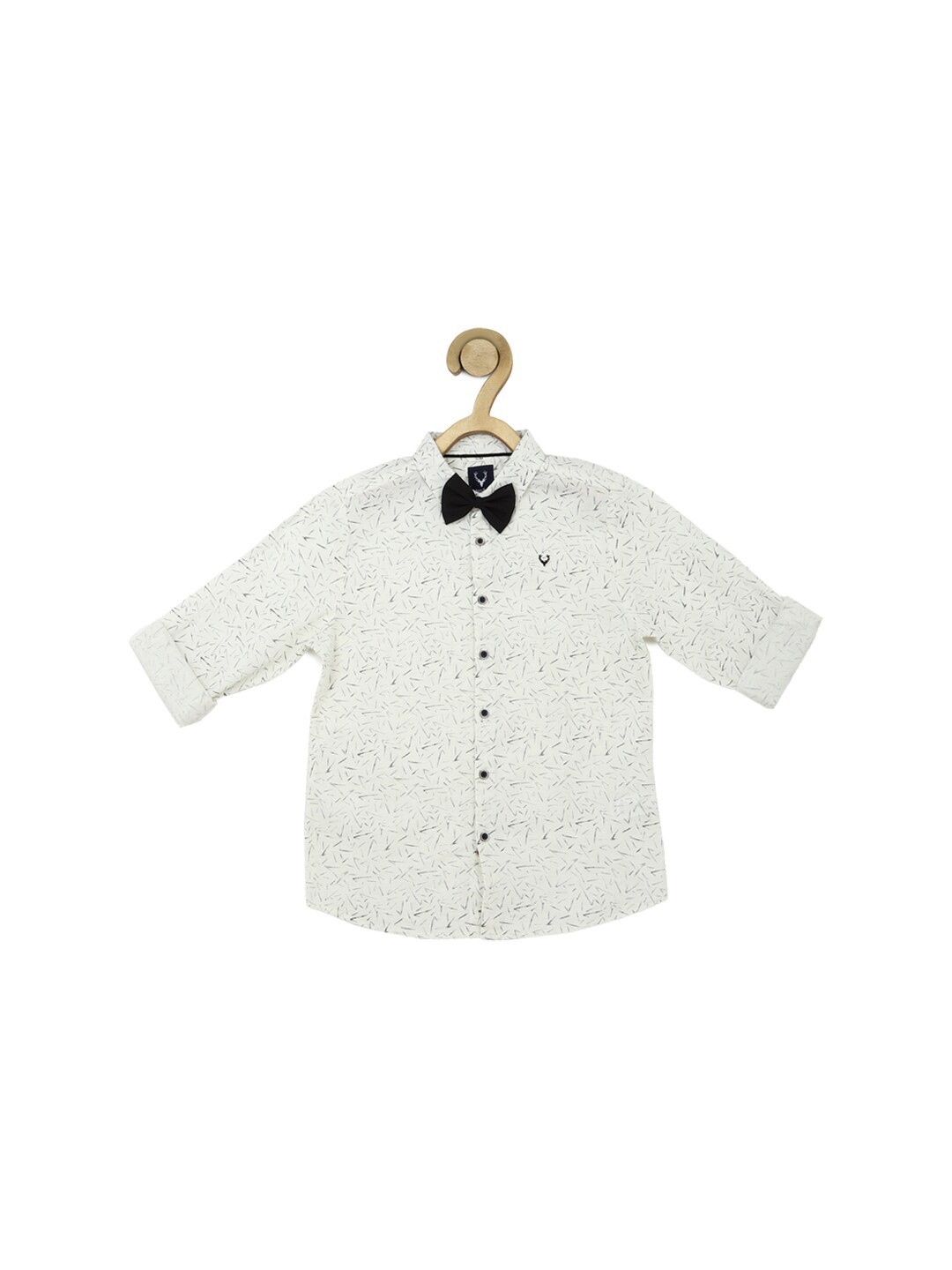 

Allen Solly Junior Boys Slim Fit Opaque Abstract Printed Cotton Casual Shirt, Cream