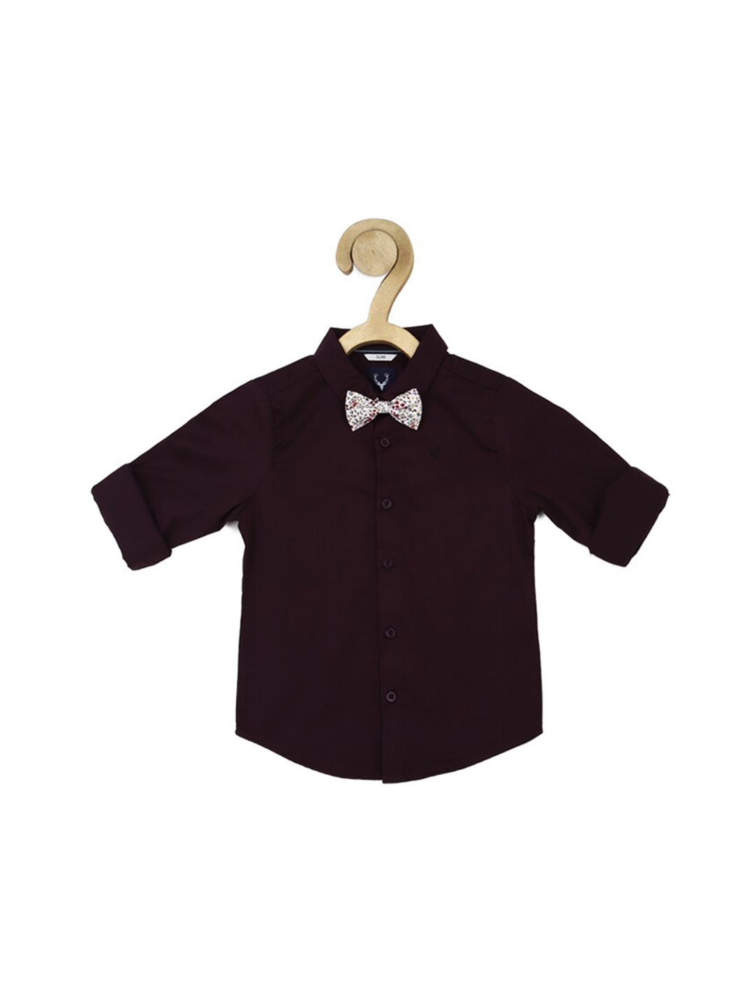 

Allen Solly Junior Boys Slim Fit Opaque Pure Cotton Casual Shirt, Maroon