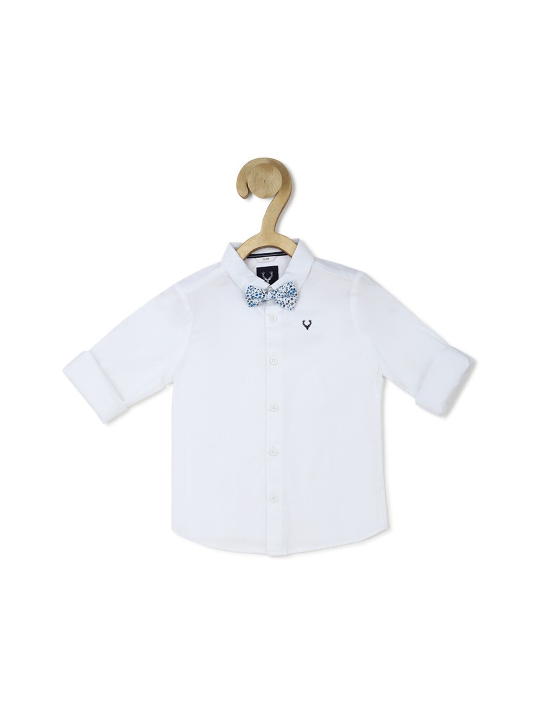 

Allen Solly Junior Boys Slim Fit Opaque Pure Cotton Casual Shirt, White