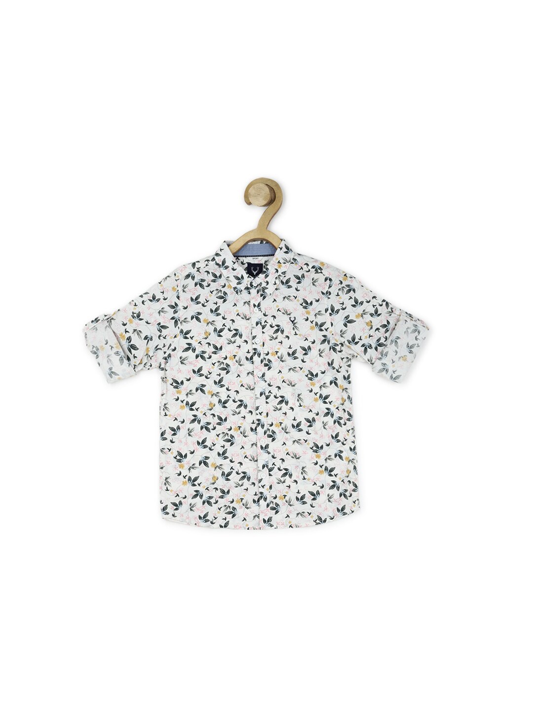 

Allen Solly Junior Boys Slim Fit Micro Ditsy Printed Opaque Pure Cotton Casual Shirt, White