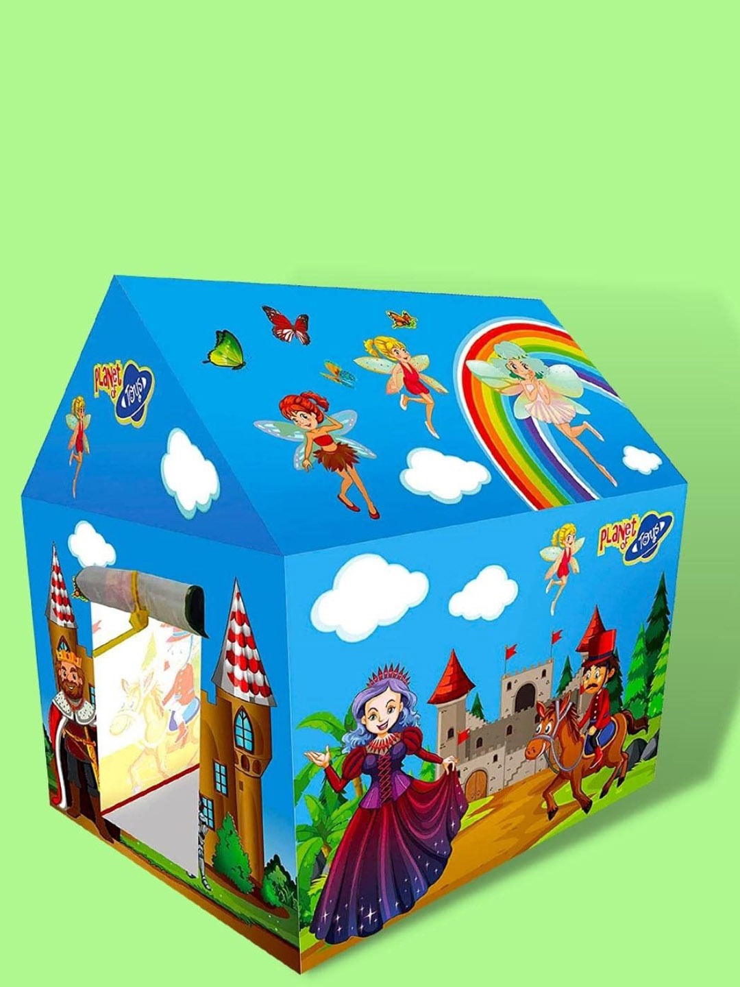 

PLANET of Toys Printed LED Light Play Tent House, Blue