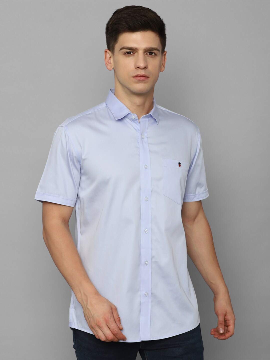 

Louis Philippe Jeans Slim Fit Pure Cotton Casual Shirt, Blue