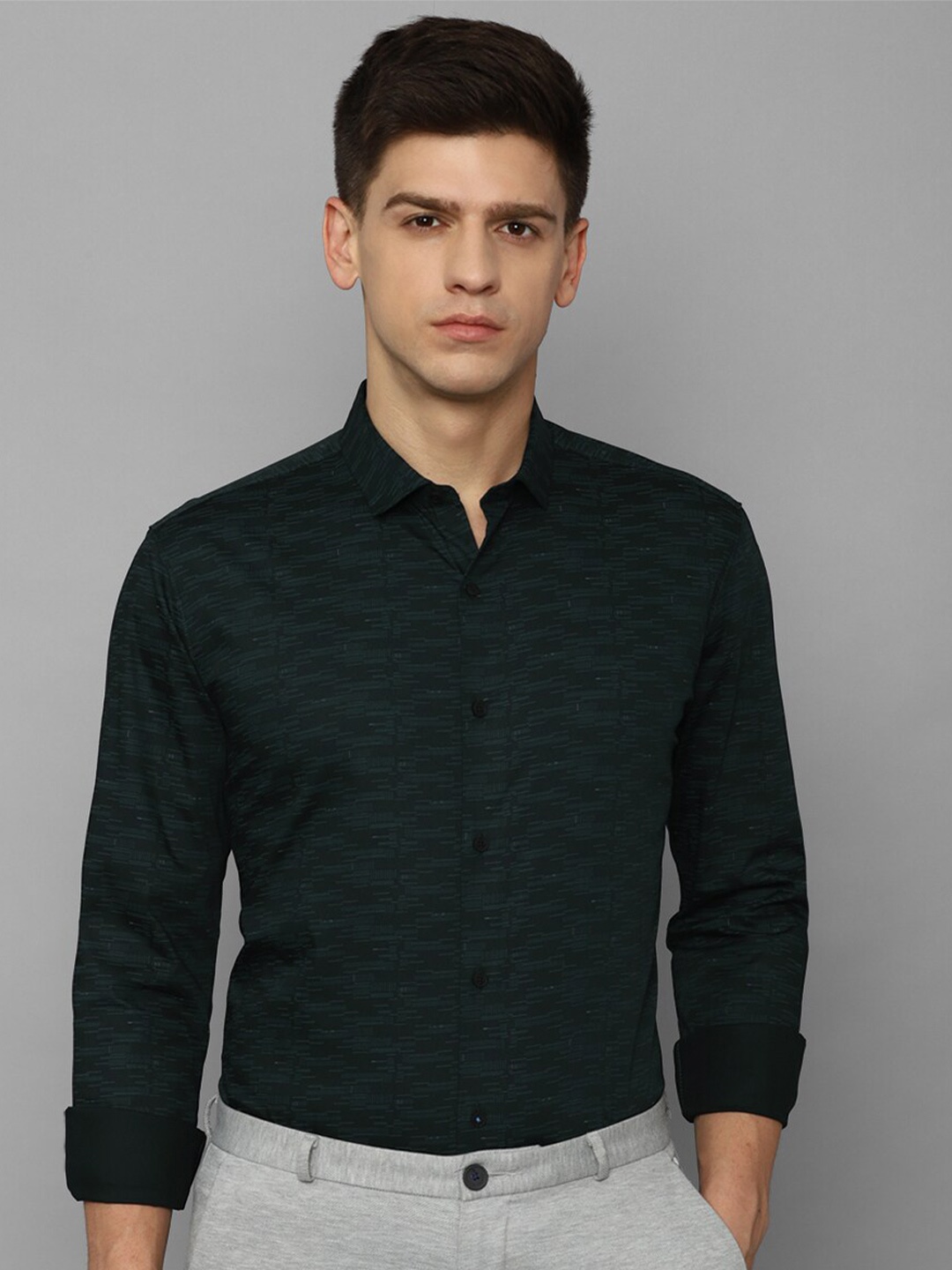 

Louis Philippe Sport Slim Fit Abstract Printed Casual Shirt, Black