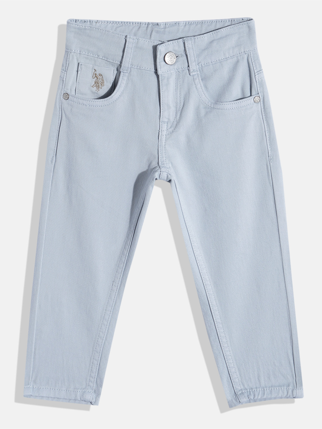 

U.S. Polo Assn. Kids Boys Mid-Rise Slim Fit Stretchable Jeans, Blue