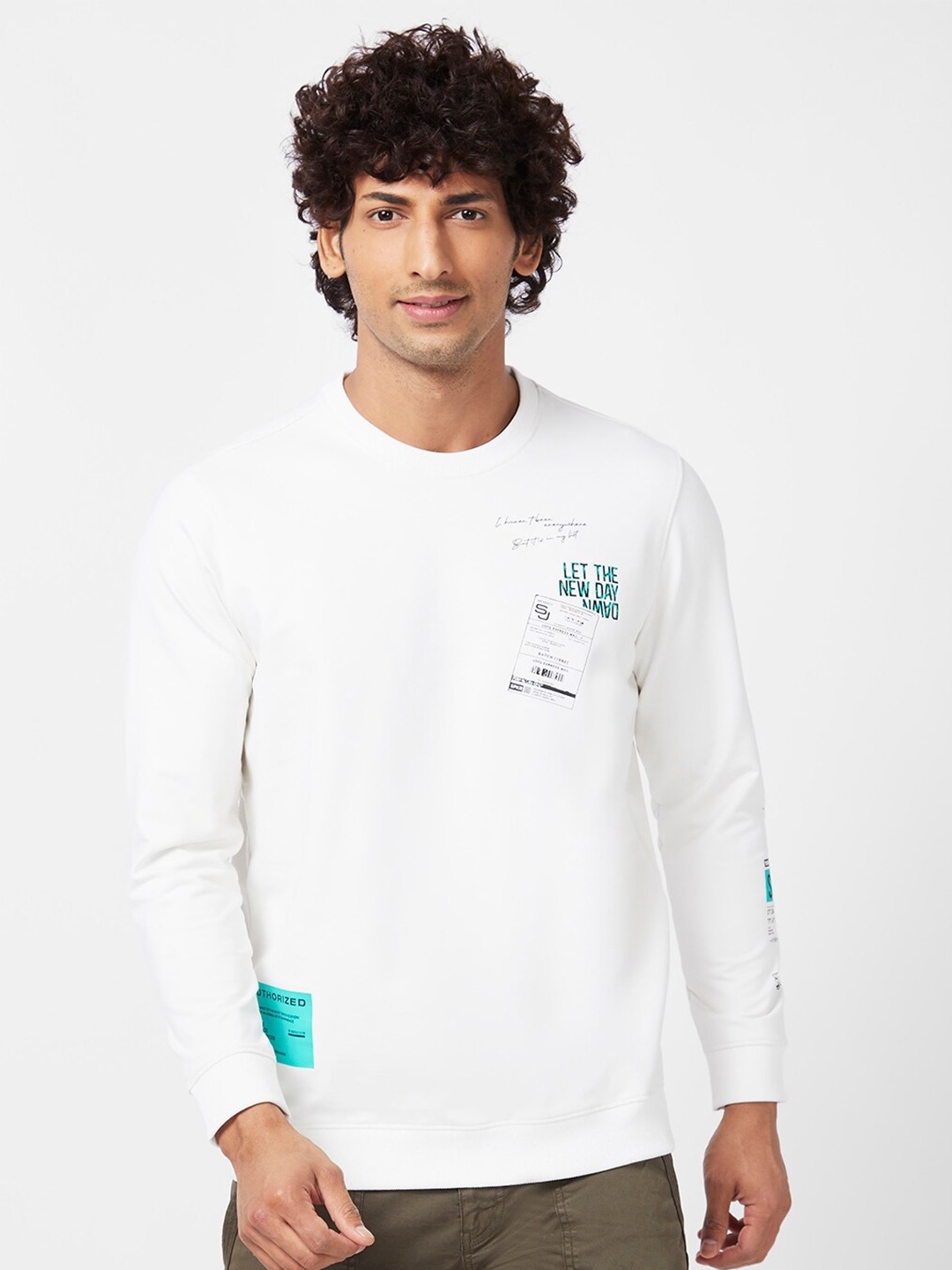 

SPYKAR Round Neck Sweatshirt, White