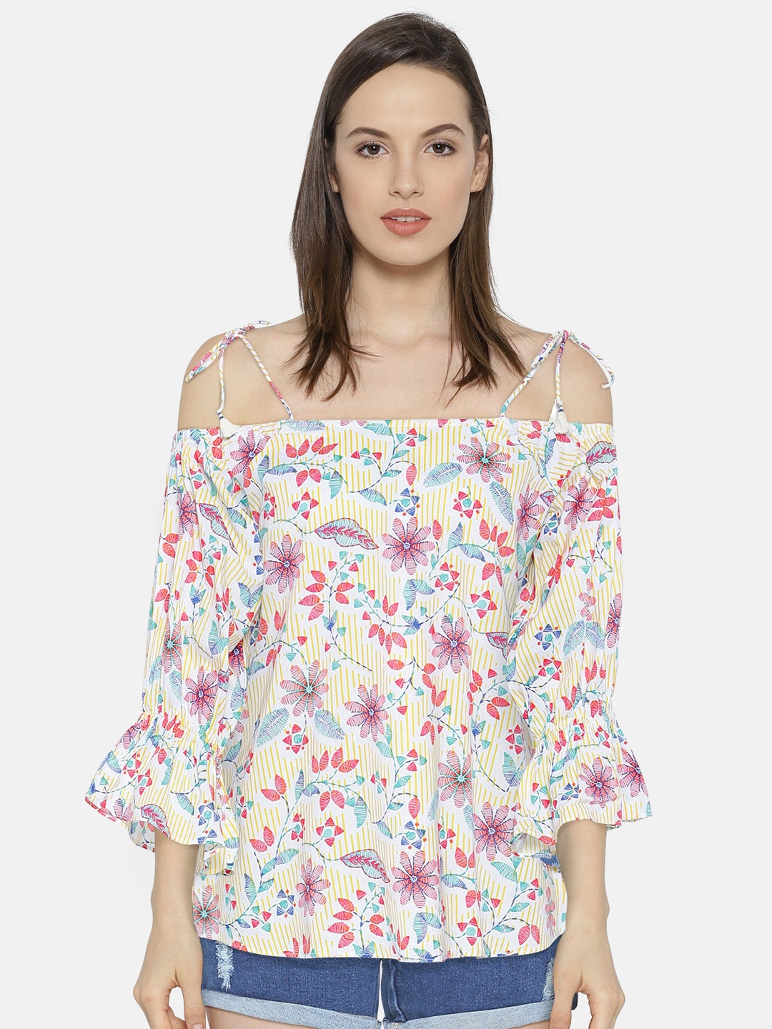 

Global Desi Women Multicoloured Printed Top, Multi