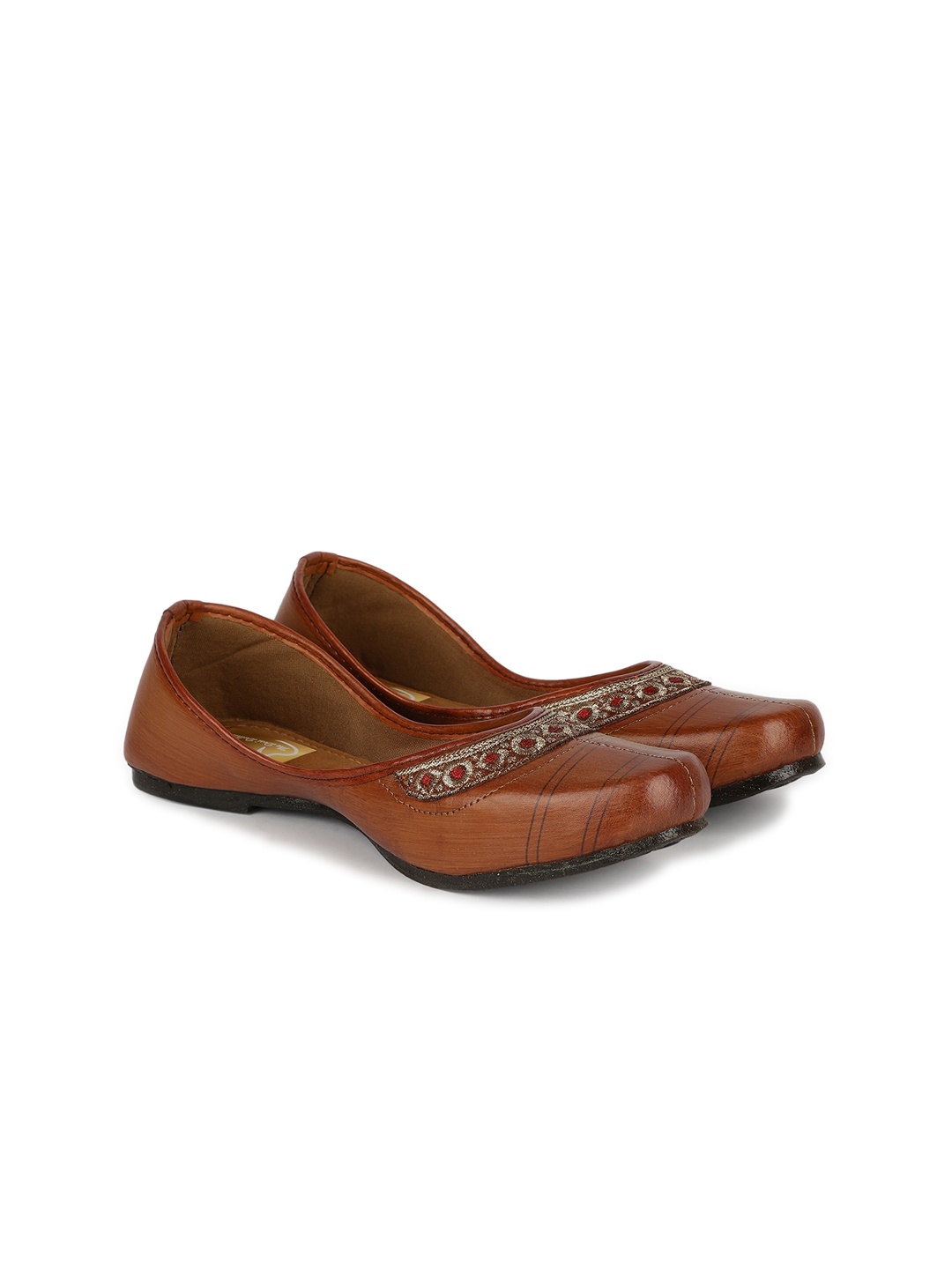 

The Desi Dulhan Embroidered Ethnic Mojaris, Brown
