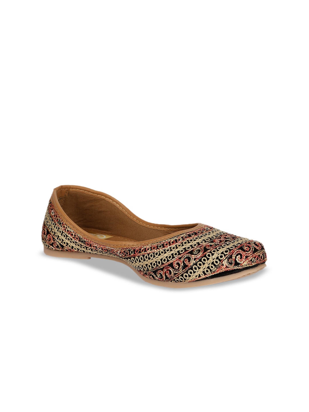 

The Desi Dulhan Ethnic Embroidered Mojaris, Black