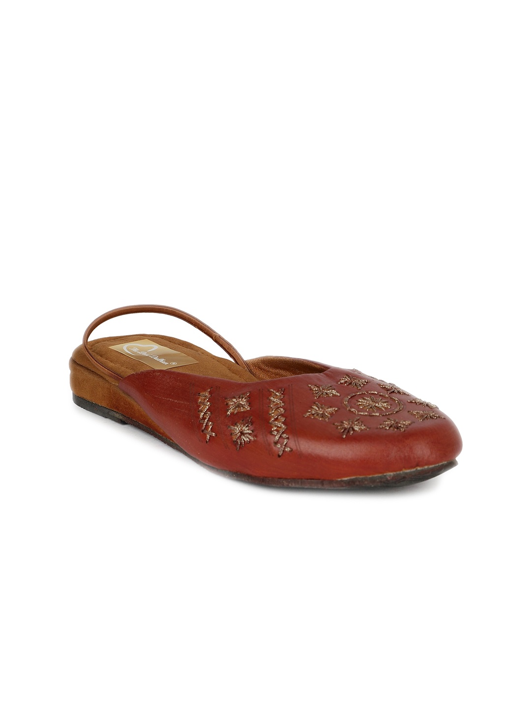 

The Desi Dulhan Embroidered Ethnic Mules, Brown
