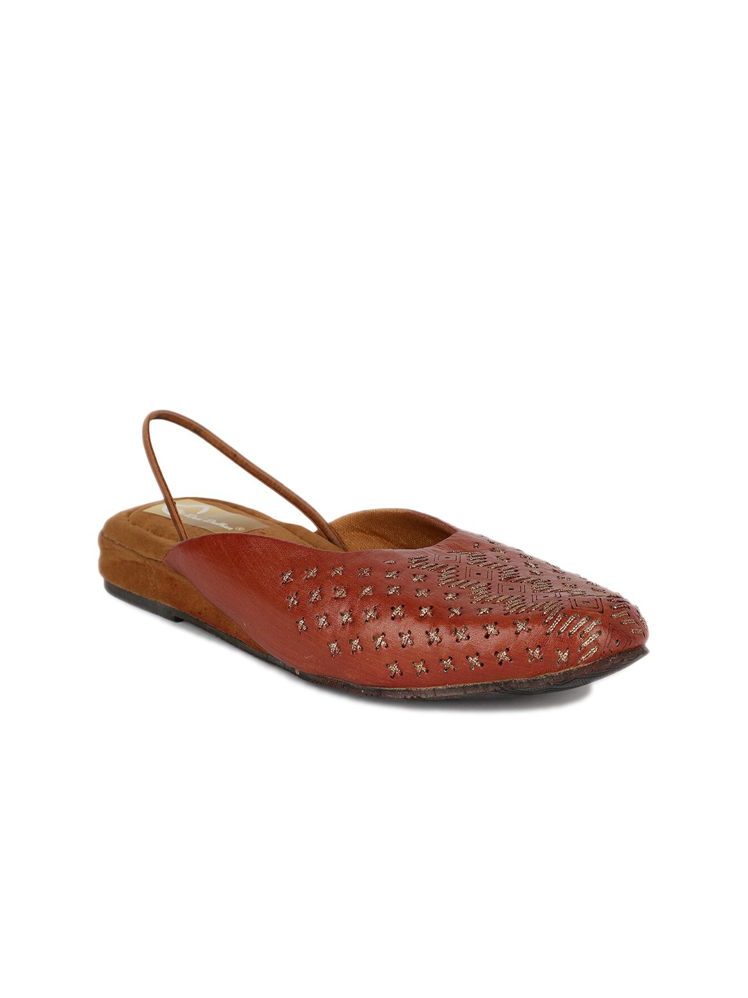 

The Desi Dulhan Embroidered Ethnic Mules, Brown