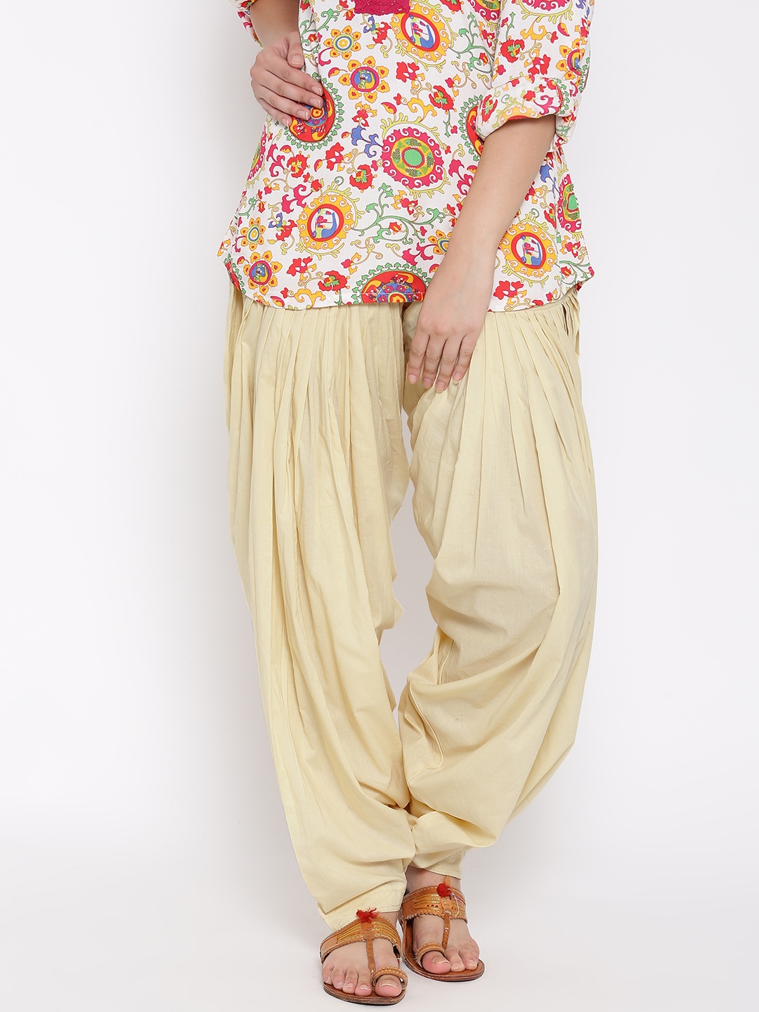 

Aurelia Women Cream Coloured Patiala Pants