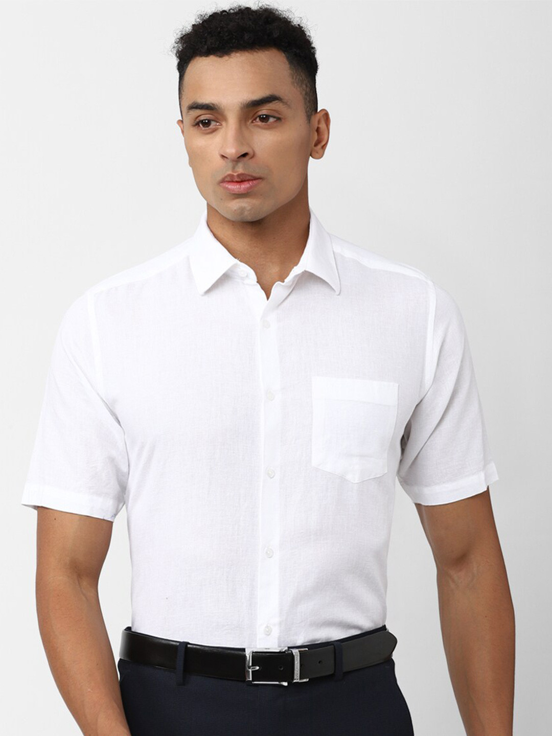 

Van Heusen Cotton Linen Formal Shirt, White