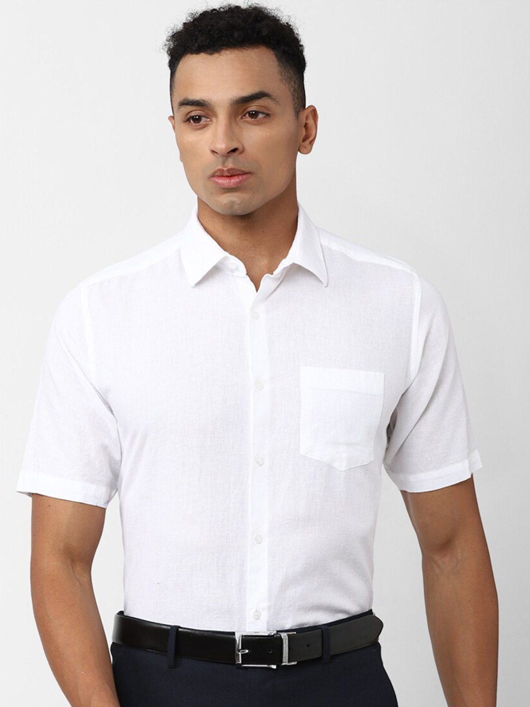 

Van Heusen Cotton Linen Formal Shirt, White