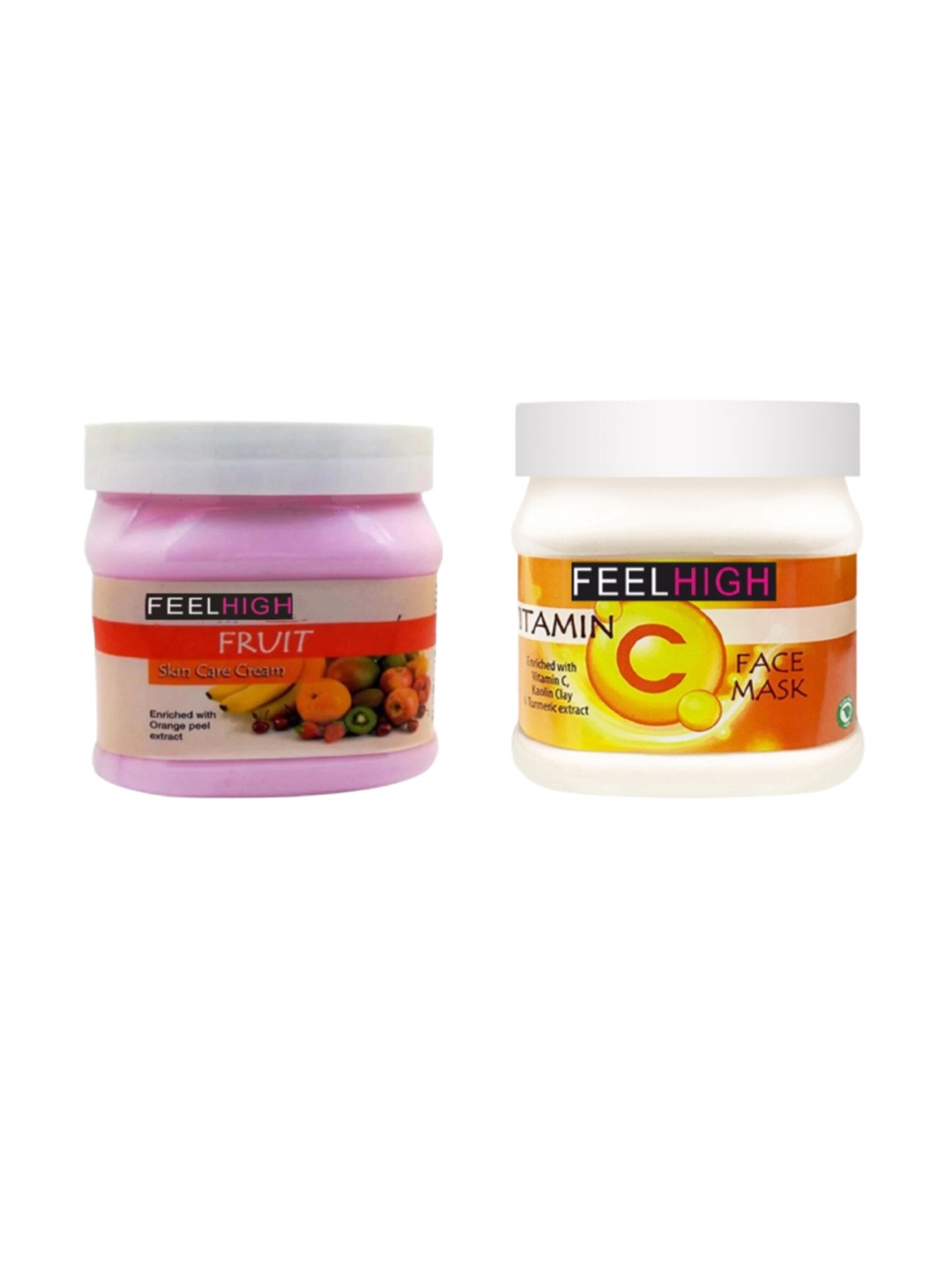 

FEELHIGH Face & Body Fruit Cream & Vitamin C Mask -500gm + 500gm, Multi