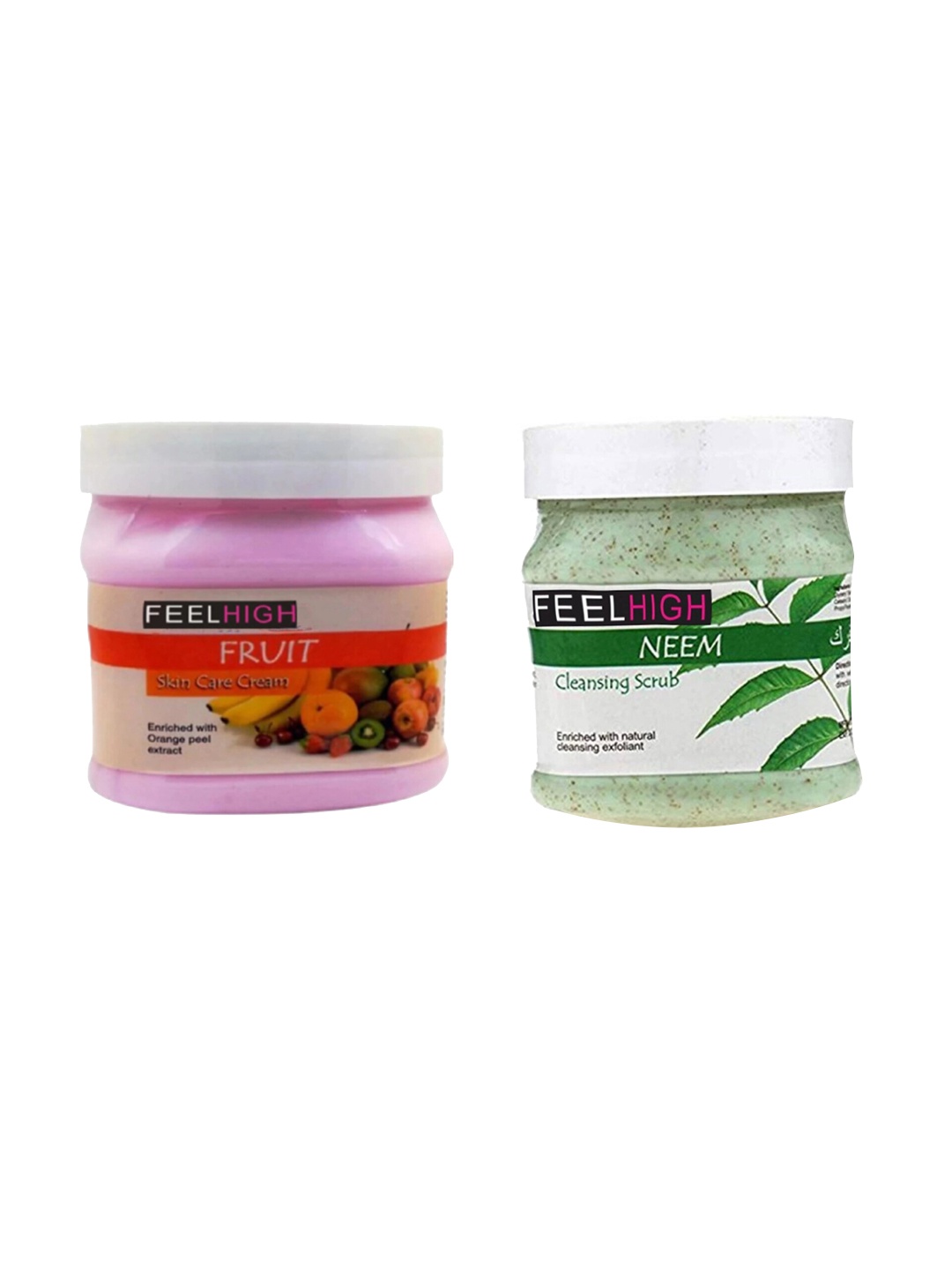 

FEELHIGH Face & Body Fruit Cream & Neem Scrub, Multi