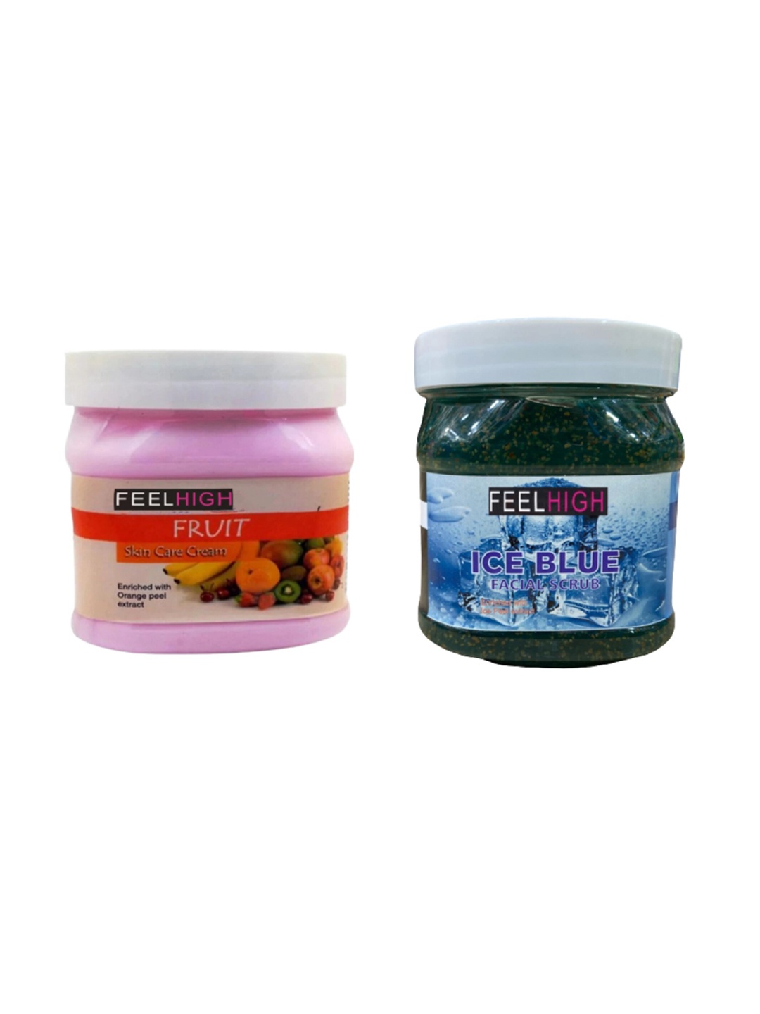 

FEELHIGH Face & Body Fruit Cream & Ice Blue Scrub, Multi