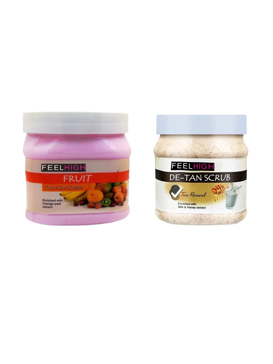 

FEELHIGH Face & Body Fruit Cream & De Tan Scrub, Multi