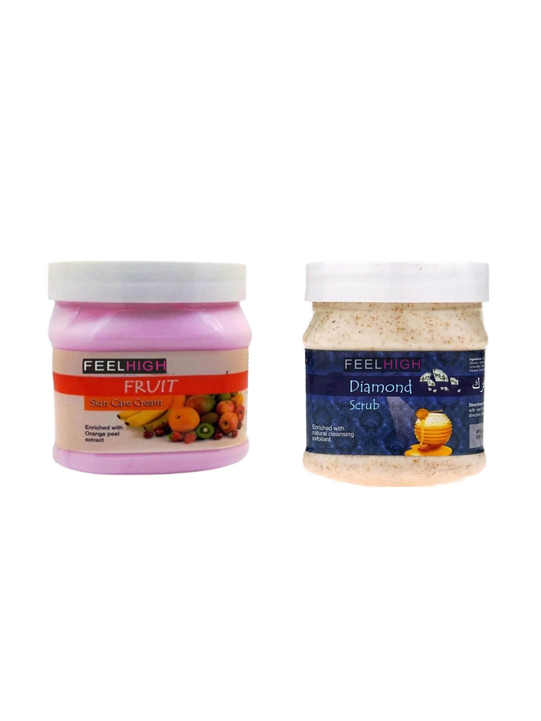 

FEELHIGH Face & Body Fruit Cream & Diamond Scrub, Multi