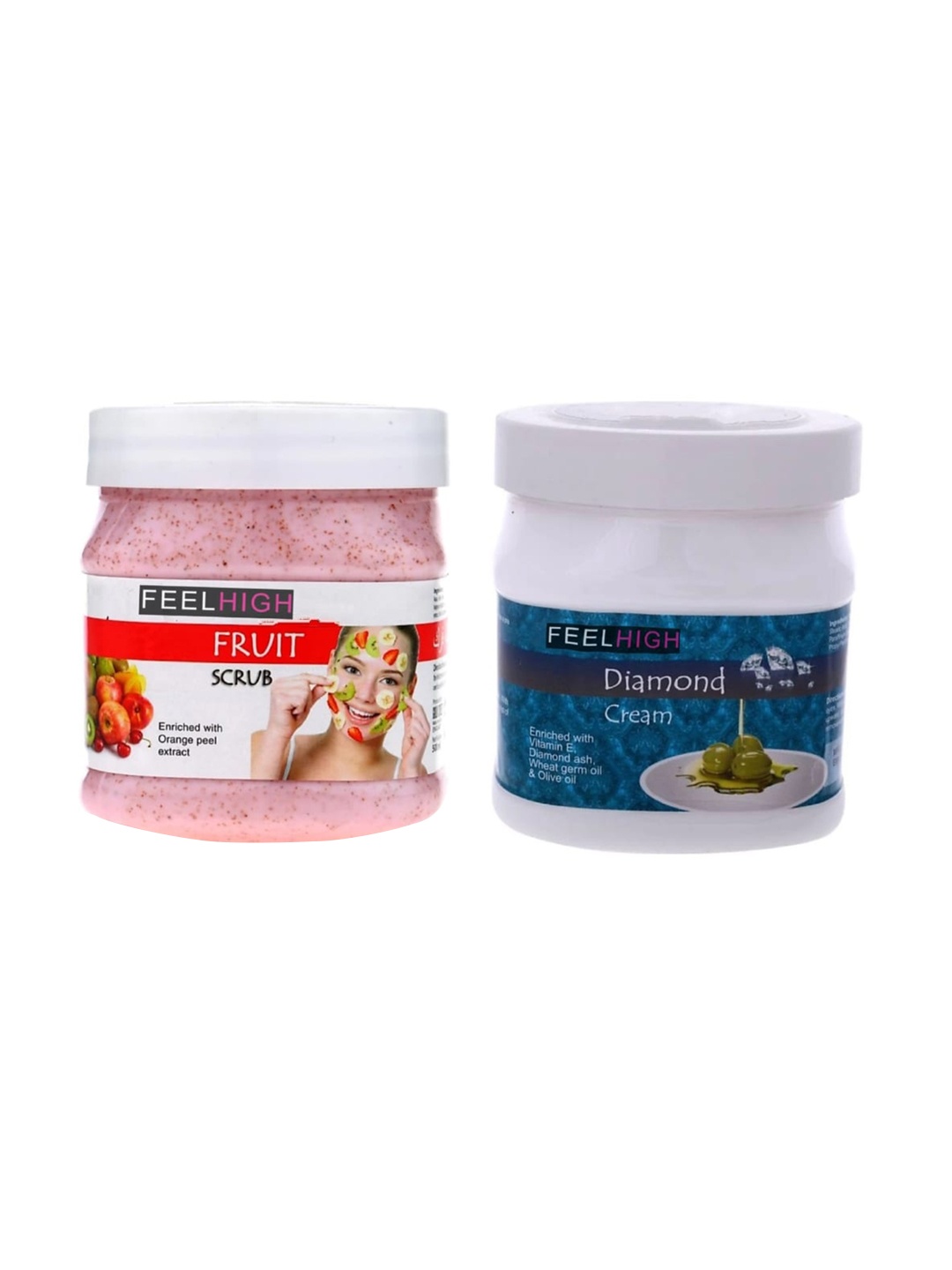 

FEELHIGH Face & Body Mix Fruit Scrub Enriched with Mix fruit Extract & Diamond Cream, Multi