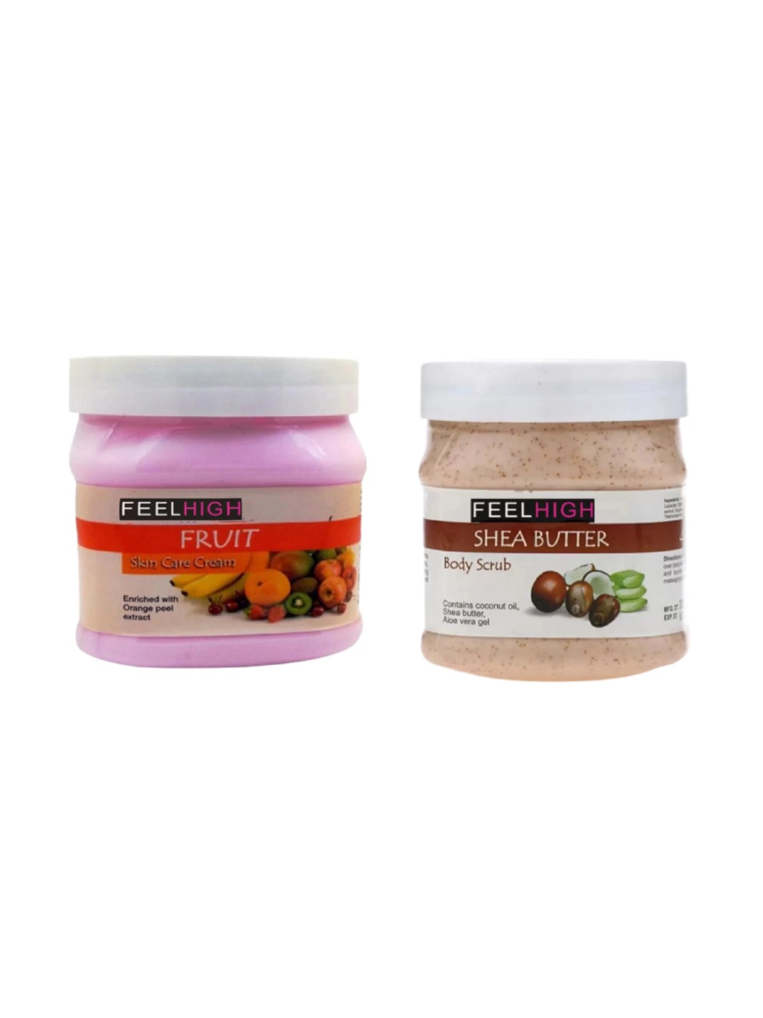 

FEELHIGH Face & Body Fruit Cream & Shea Butter Scrub, Multi