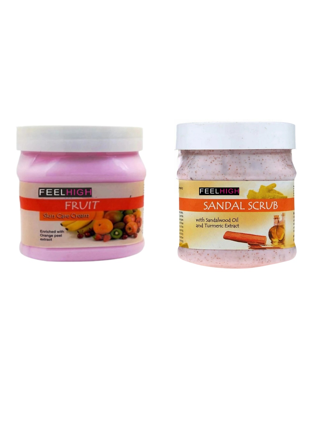 

FEELHIGH Face & Body Fruit Cream & Sandal Scrub, Multi