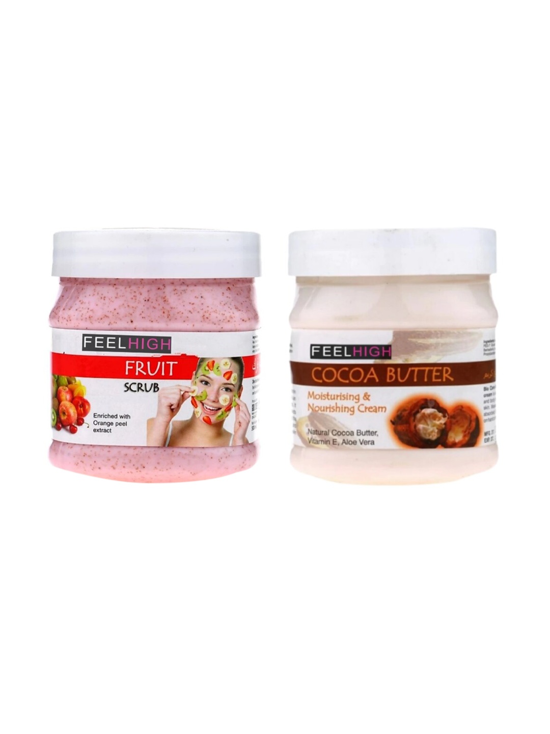 

FEELHIGH Face & Body Mix Fruit Scrub Enriched with Mix fruit Extract & Cocoa Butter Cream, Multi