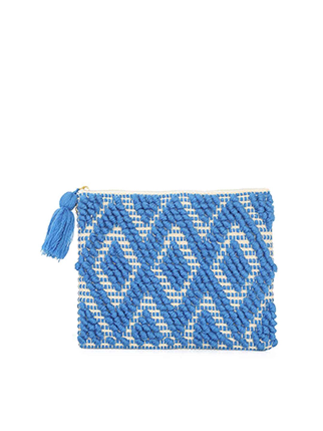 

NR By Nidhi Rathi Embroidered Envelope Clutch, Blue