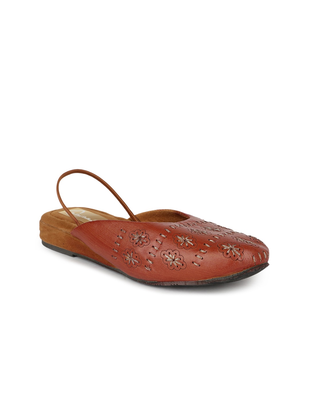 

The Desi Dulhan Embroidered Ethnic Mules, Brown