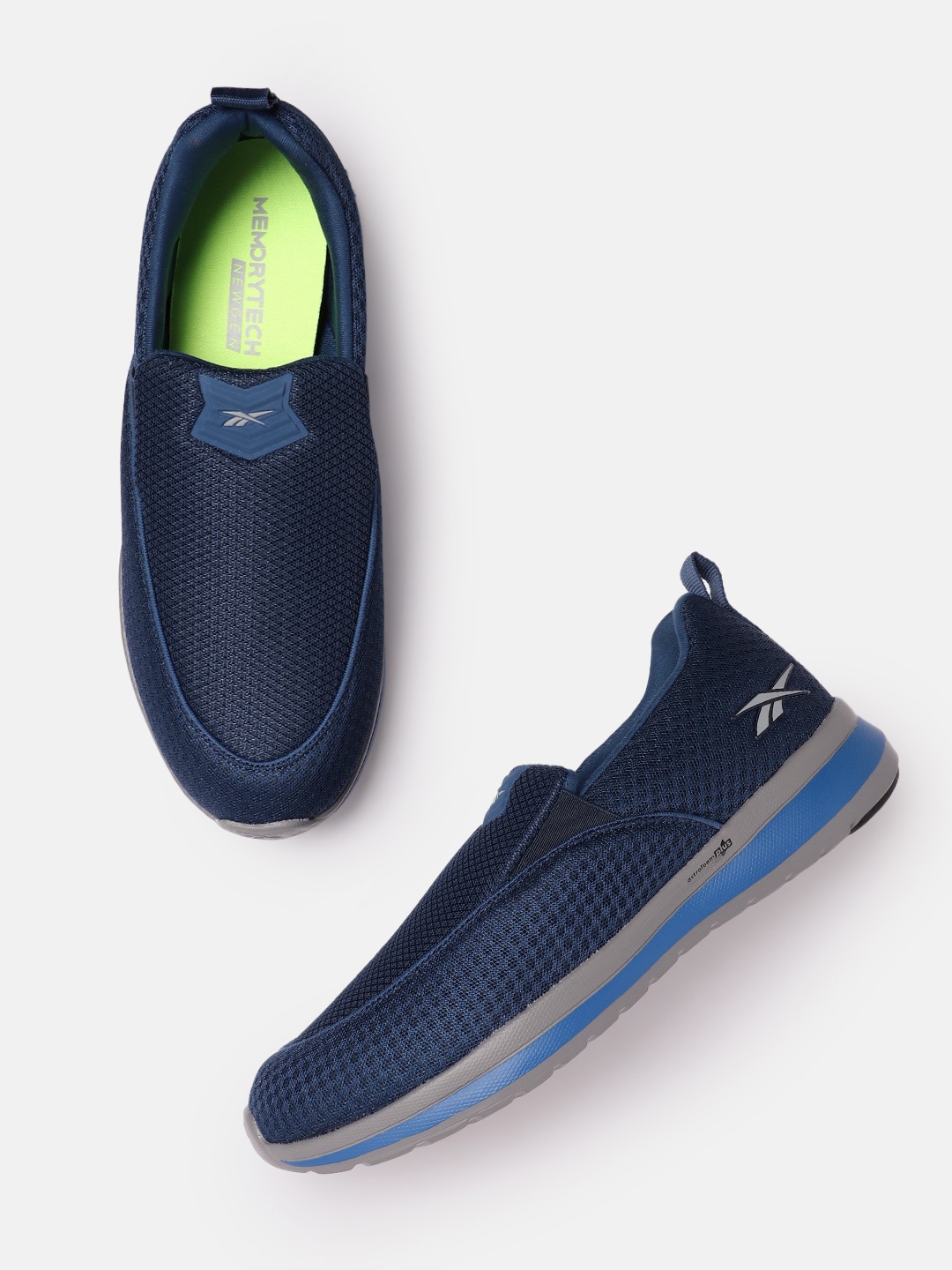 

Reebok Men Woven Design Ree-form Blaze Slip Walking Shoes, Blue