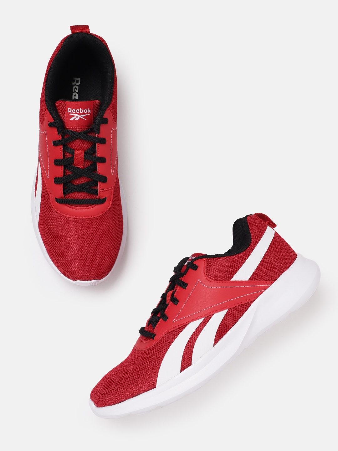 

Reebok Men Woven Design Propulsion 2.0 Running Shoes with Brand Logo Detail, Red
