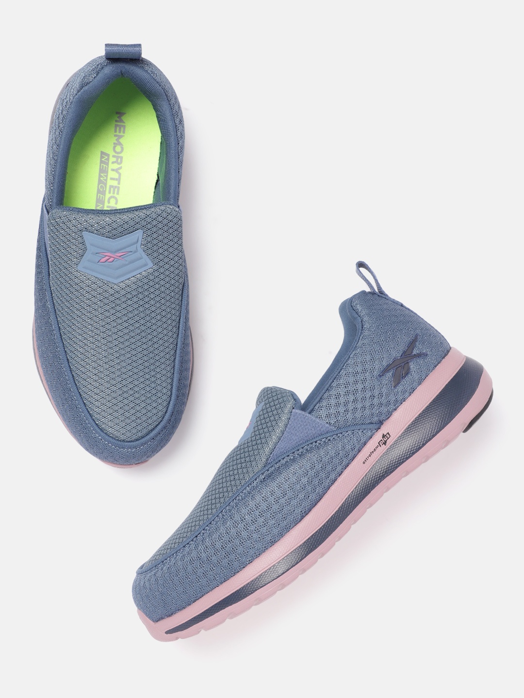 

Reebok Women Woven Design Ree-Form Blaze Slip Walking Shoes, Blue
