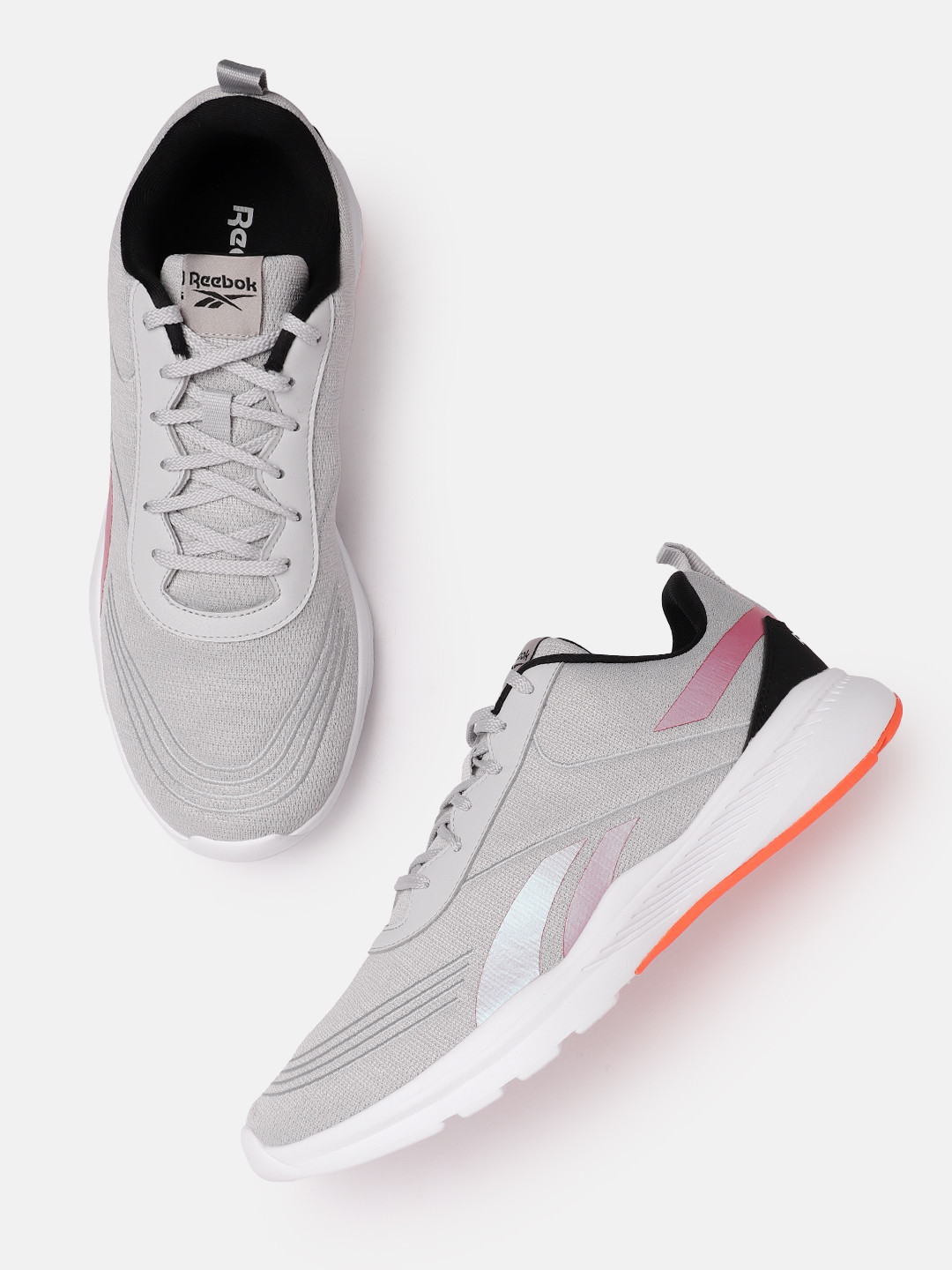

Reebok Men Woven Design Boston Runner Shoes, Grey