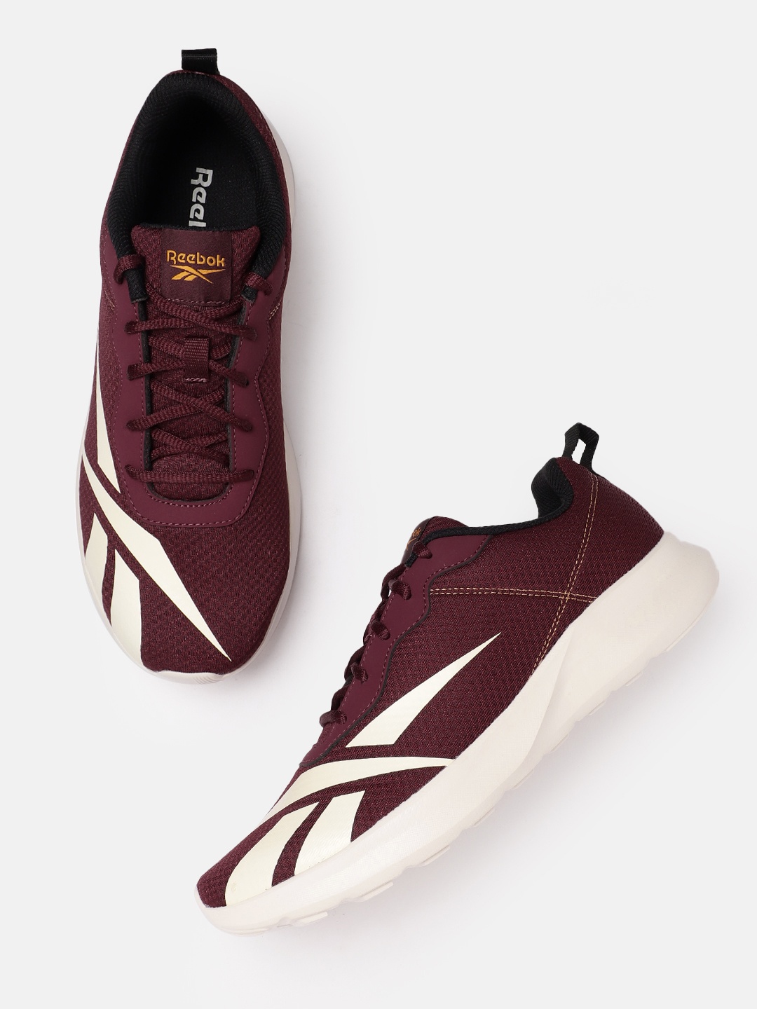 

Reebok Men Woven Design & Printed Low PP Float Running Shoes, Maroon