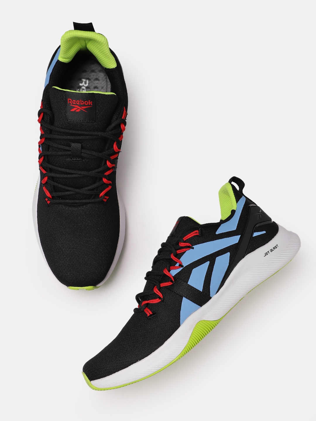 

Reebok Men Woven Design Epsilon Running Shoes, Black
