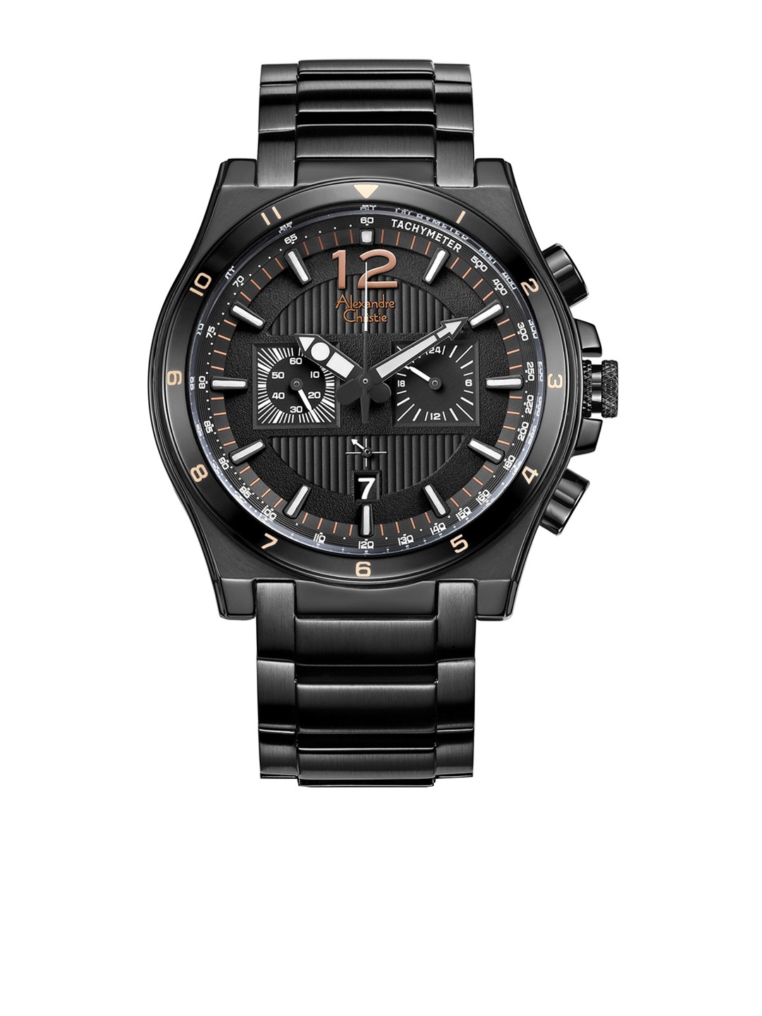 

Alexandre Christie Bracelet Style Straps Chronograph Analogue Watch 6441MCBIPBA, Black
