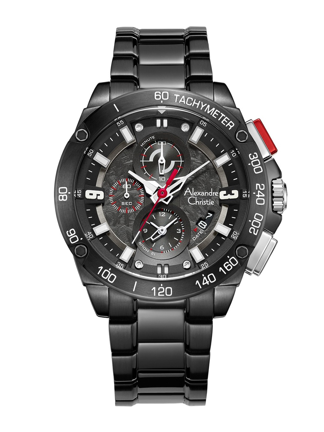 

Alexandre Christie Men Bracelet Style Straps Analogue Watch 6463MCBIPBA, Black