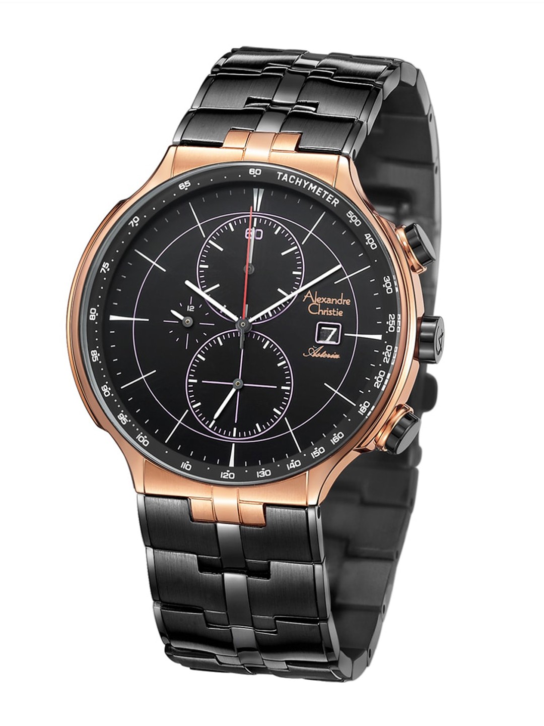 

Alexandre Christie Men Dial & Black Bracelet Style Straps Analogue Watch 6477MCBBRBA