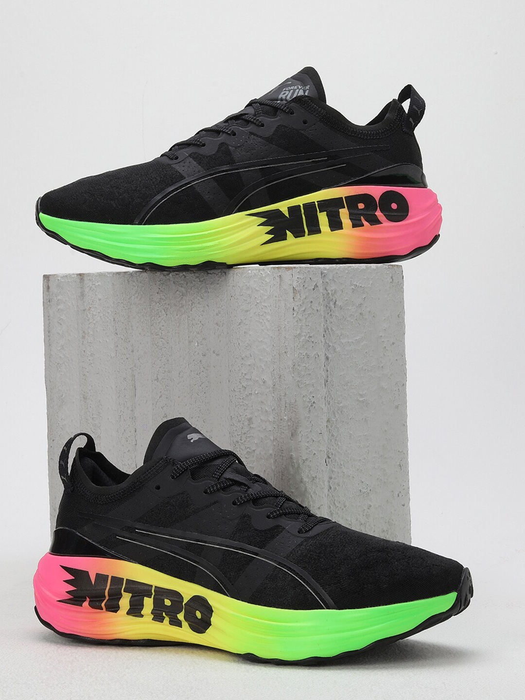 Puma Men ForeverRUN NITRO Futrograde Running Shoes, Black