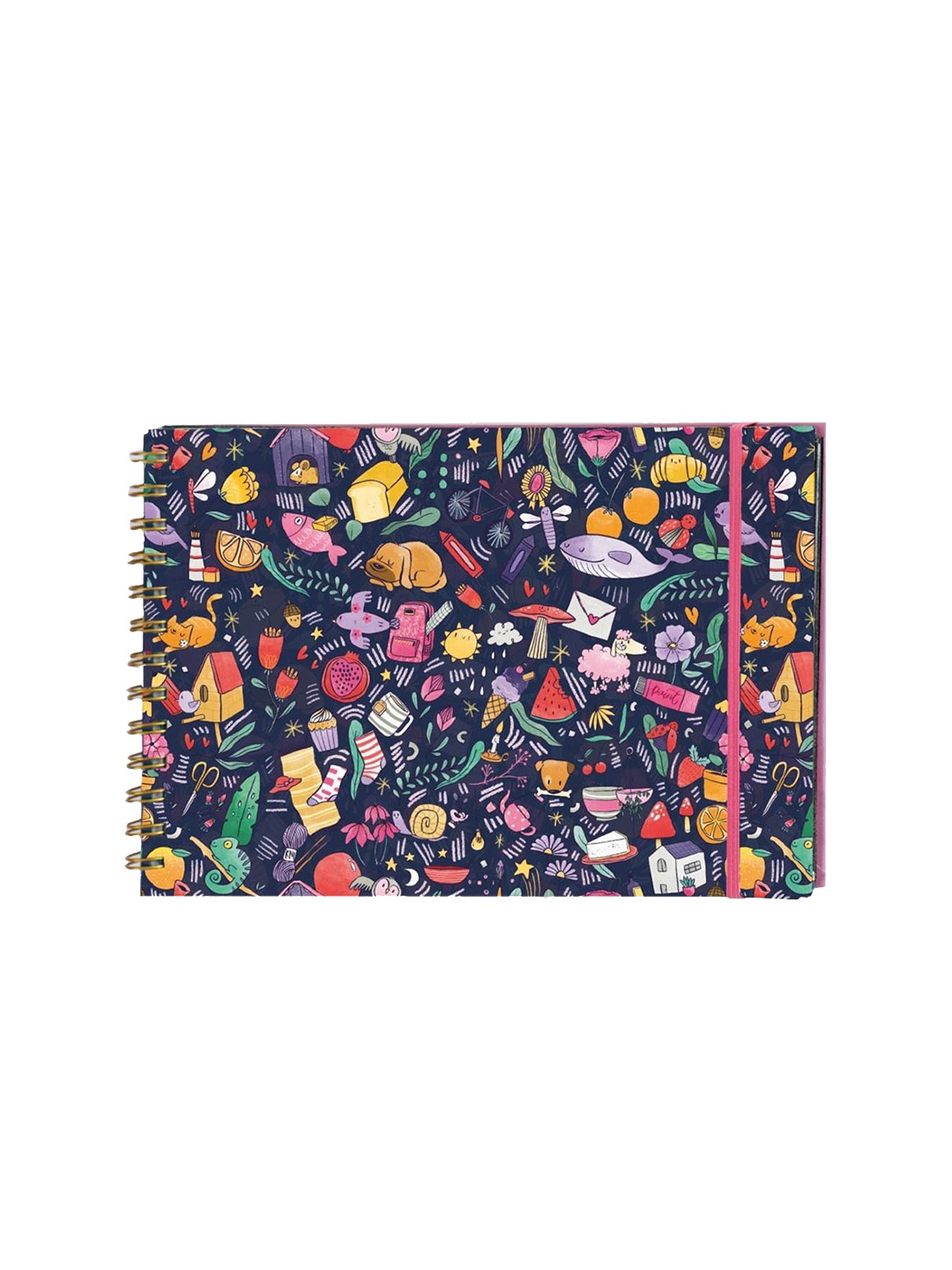 

Alicia Souza Printed Wonderful World Scrapbook, Blue