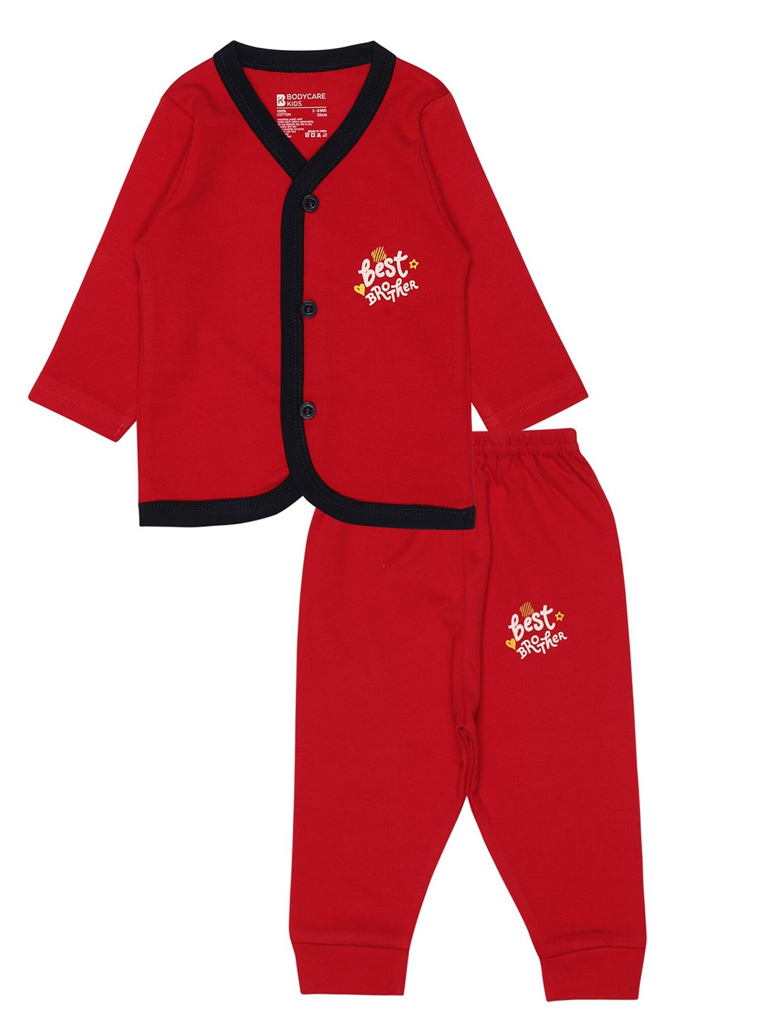 

Bodycare Kids Unisex Kids T-shirt with Trousers, Red