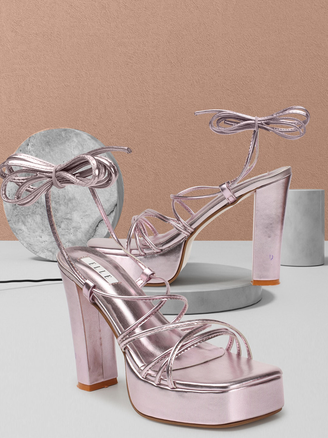 48% OFF on ELLE Lavender Strappy Platform Gladiators With Lace- Ups 48% OFF on ELLE Lavender Strappy Platform Gladiators With Lace- Ups