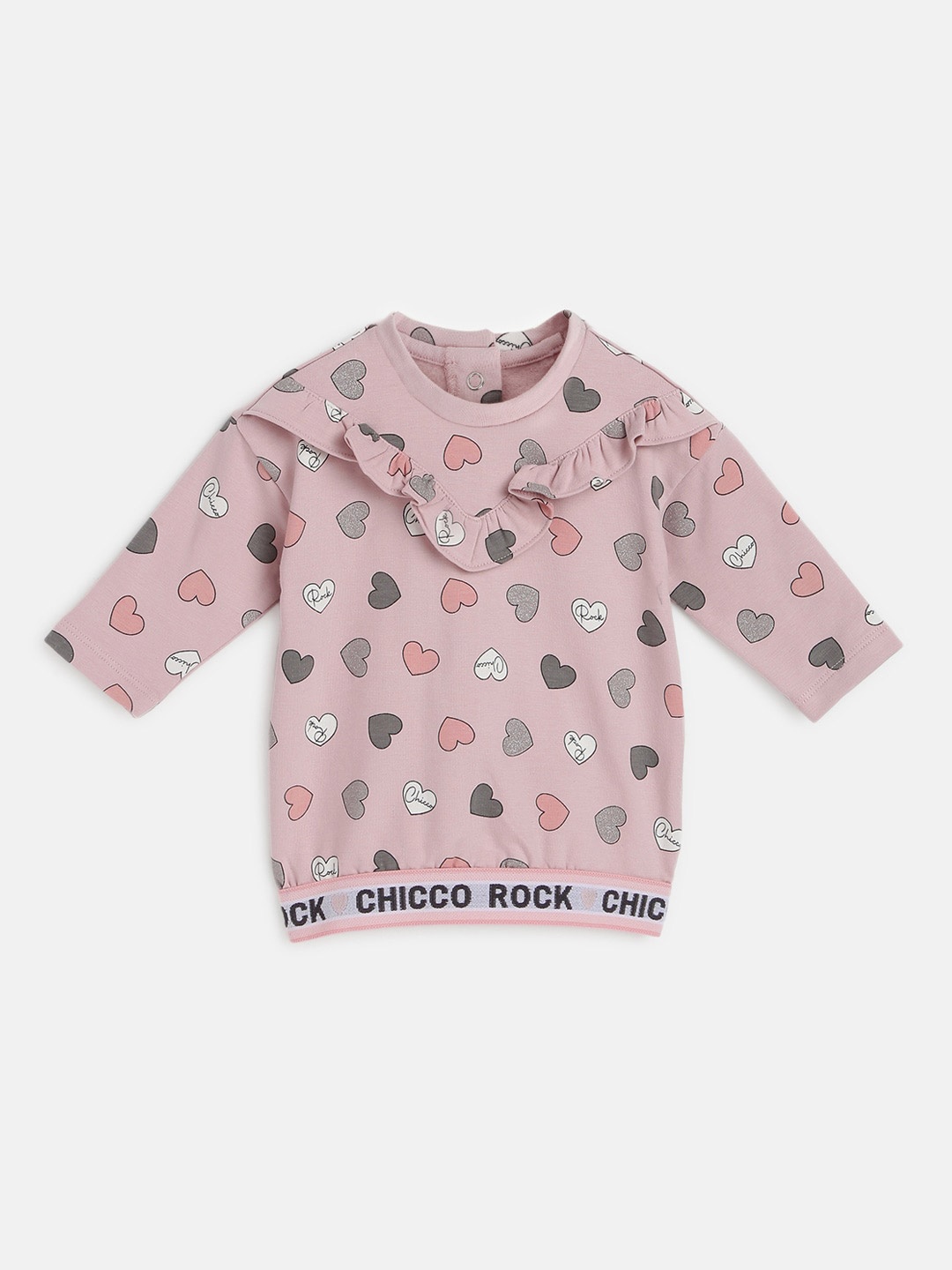 

Chicco Girls Conversational Printed Cotton T-shirt Dress, Pink