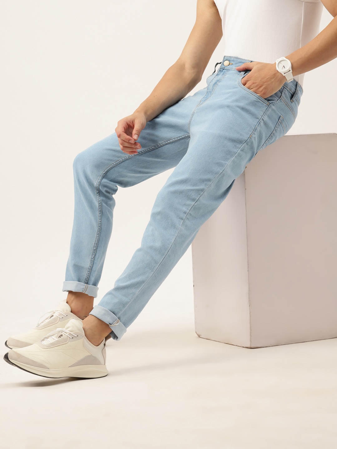 

Kook N Keech Men Tapered Fit Stretchable Jeans, Blue