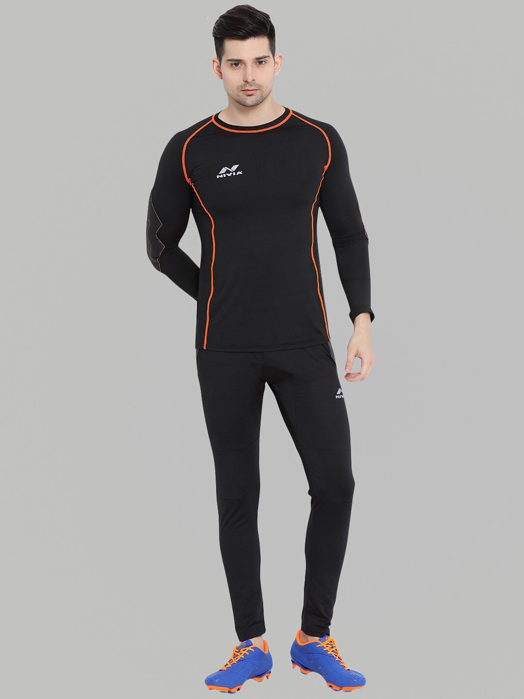 

NIVIA Men Compression Goalkeeper Tracksuits, Black