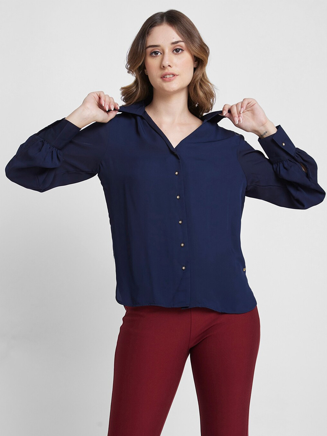 

SPYKAR Classic Spread Collar Opaque Regular Fit Casual Shirt, Blue