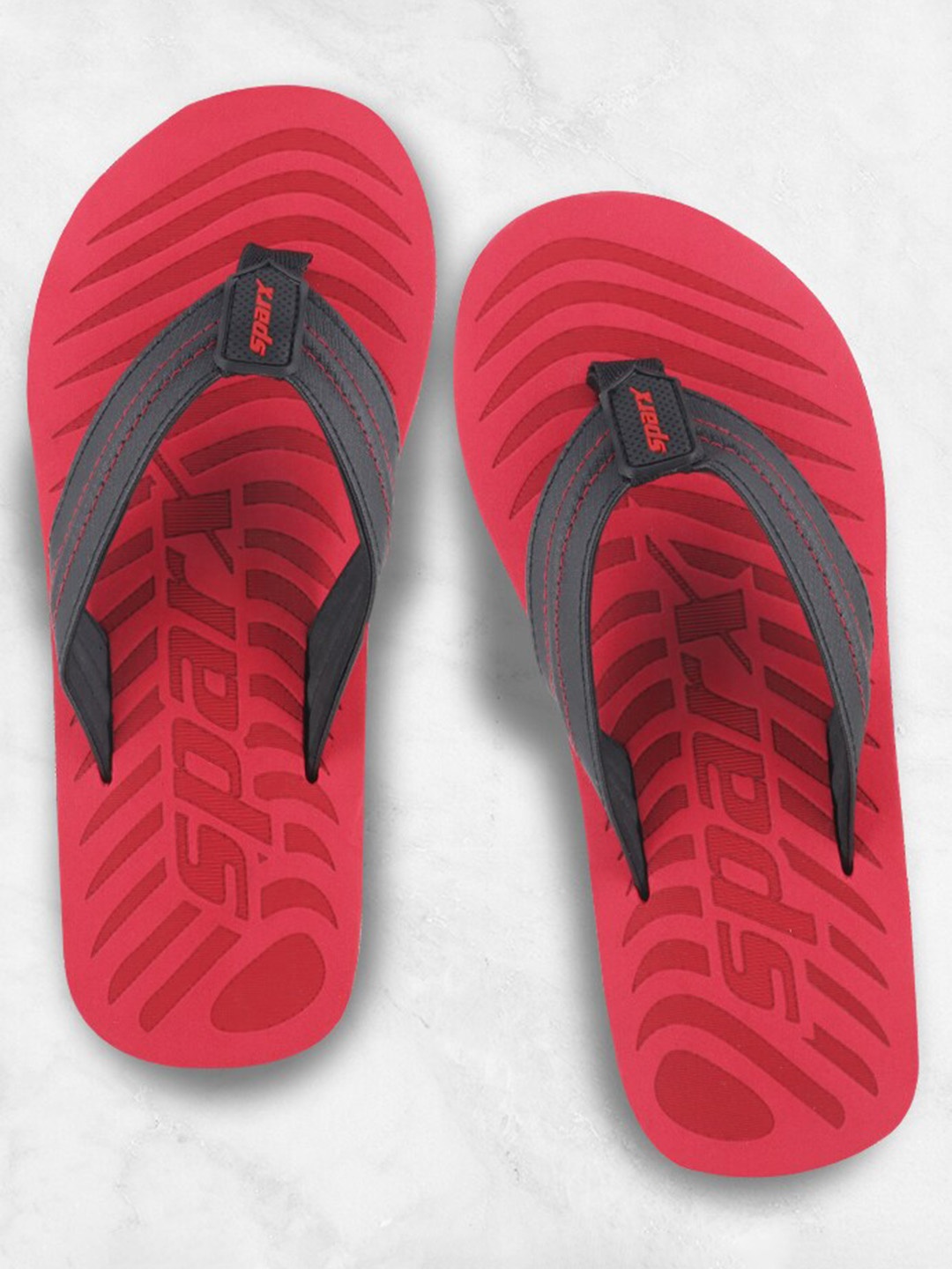 

Sparx Men Printed Thong Flip-Flops, Red